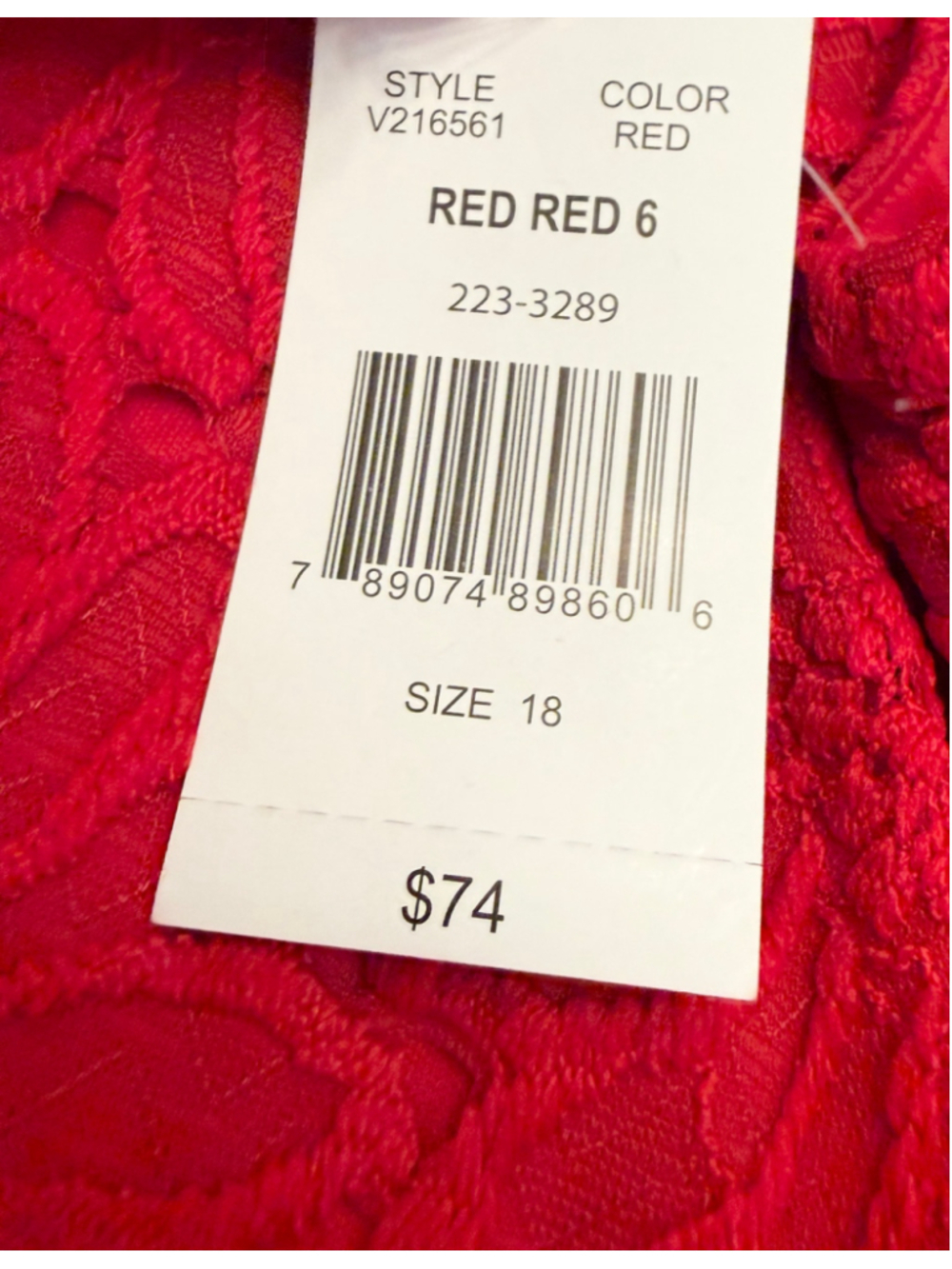 RN Studio Red Floral Lace Sleeveless Cocktail Dress Plus Size 18 NWT - Picture 6 of 12